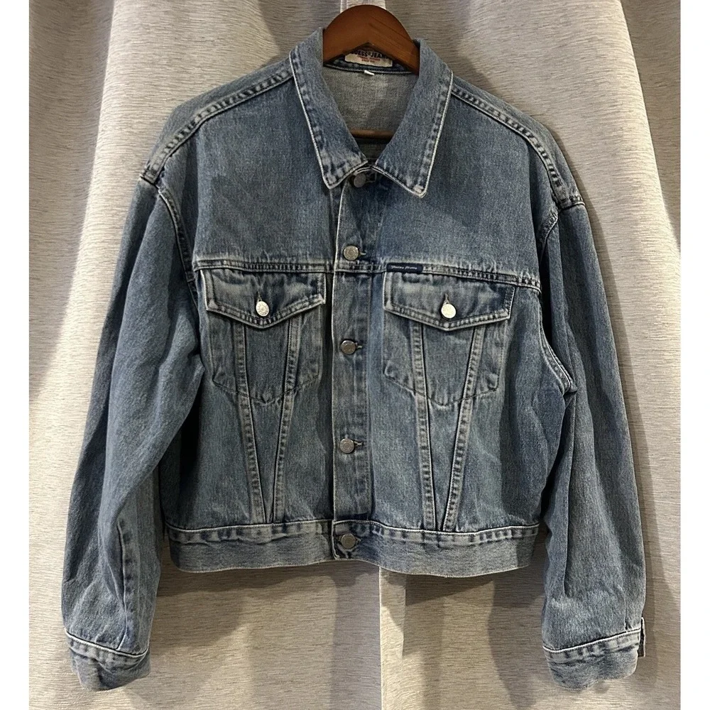 Vintage Guess‎ Jacket Mens XL Denim USA Trucker Jean 80s 90s